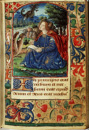 22.The Evangelist St. John ... vision of the dragon with seven heads-from a Book of Hours (Central France; c. 1490-1500)