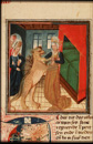 59.Olympias is seduced by Nectanebus in the form of a dragon (Utrecht, 1467)